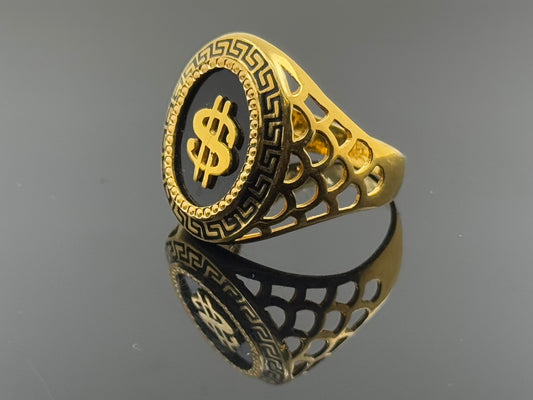 22k Solid Gold Men Simple Ring GR1355