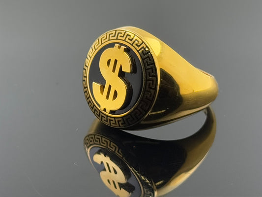 22k Solid Gold Men Simple Ring GR1356