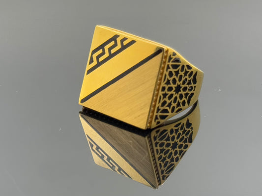 22k Solid Gold Men Simple Ring GR1360