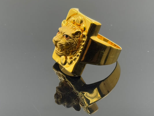 22k Solid Gold Men Simple Ring GR1362