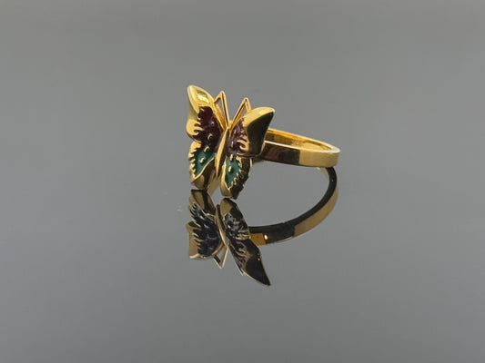 22k Solid Gold Ladies Simple Ring GR1400