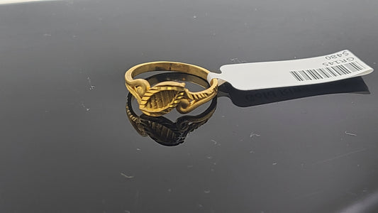 22k Solid Gold Ladies Simple Ring GR145