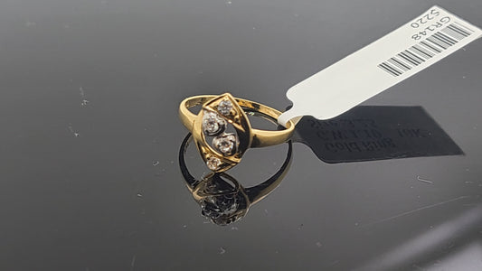 18k Solid Gold Ladies Simple Ring GR148