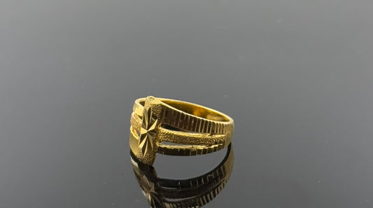 22k Solid Gold Ladies Simple Ring GR1480