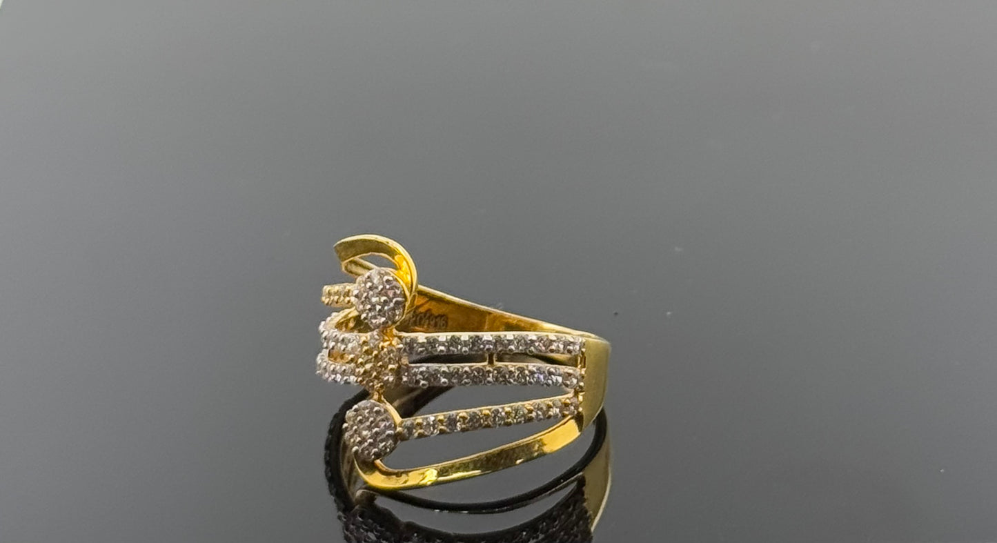 22k Solid Gold Ladies Simple Ring GR1481