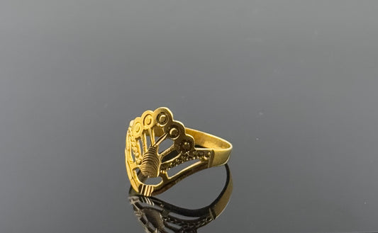 22k Solid Gold Ladies Simple Ring GR1485