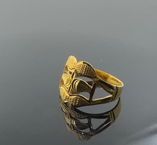 22k Solid Gold Ladies Simple Ring GR1491
