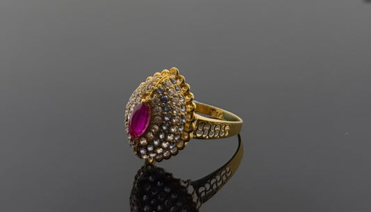 22k Solid Gold Ladies Simple Ring GR1495