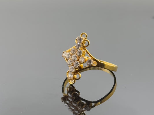22k Solid Gold Ladies Simple Ring GR1498