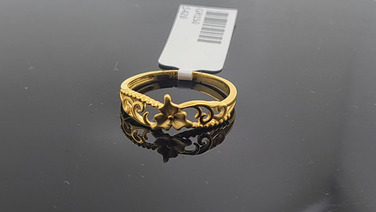 22k Solid Gold Ladies Simple Ring GR150