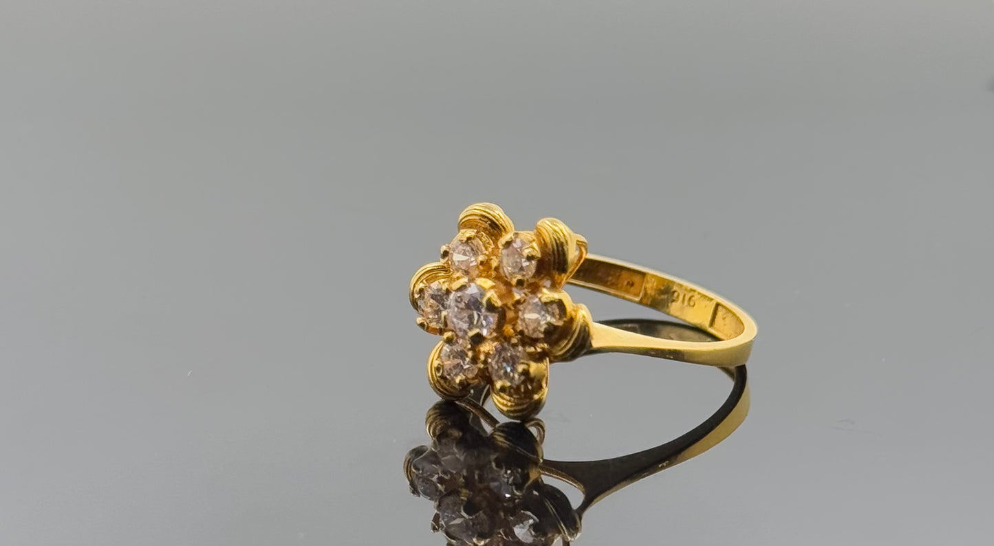 22k Solid Gold Ladies Simple Ring GR1501