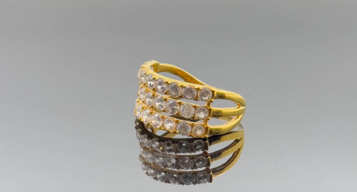 22k Solid Gold Ladies Simple Ring GR1507