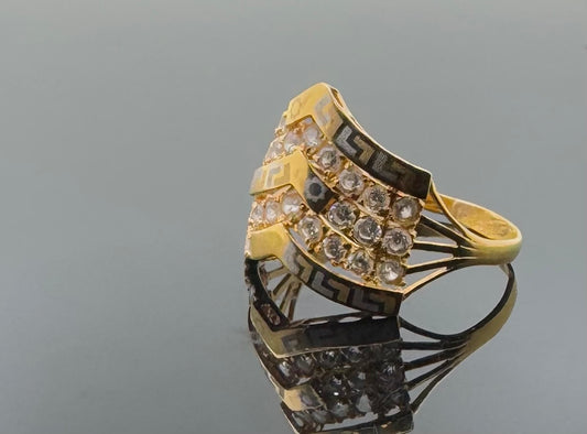 21k Solid Gold Ladies Simple Ring GR1511