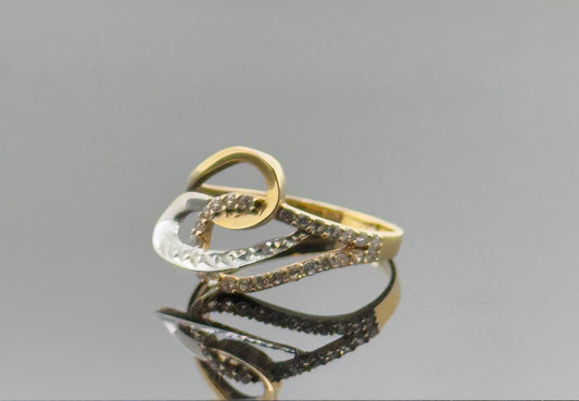 18k Solid Gold Ladies Simple Ring GR1513