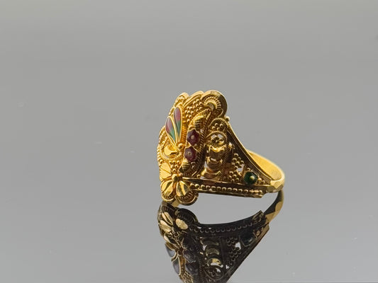 22k Solid Gold Ladies Simple Ring GR1522