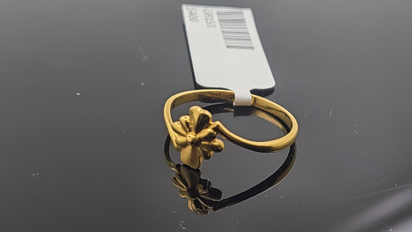 22k Solid Gold Ladies Simple Ring GR153