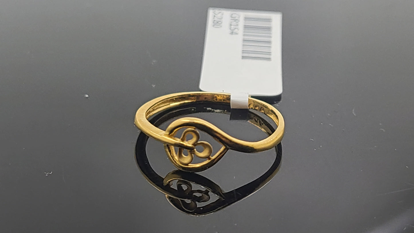 22k Solid Gold Ladies Simple Ring GR154