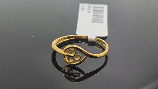 22k Solid Gold Ladies Simple Ring GR154