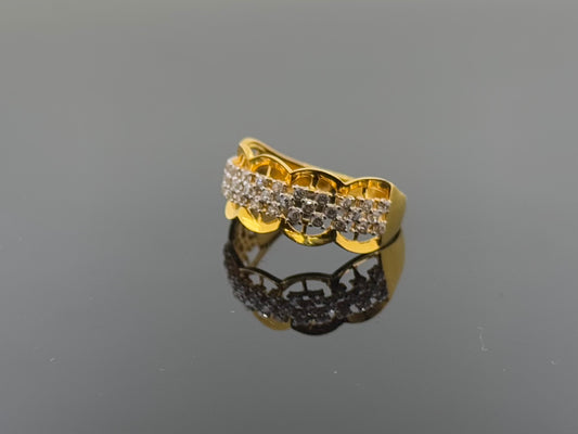 22k Solid Gold Ladies Simple Ring GR1563