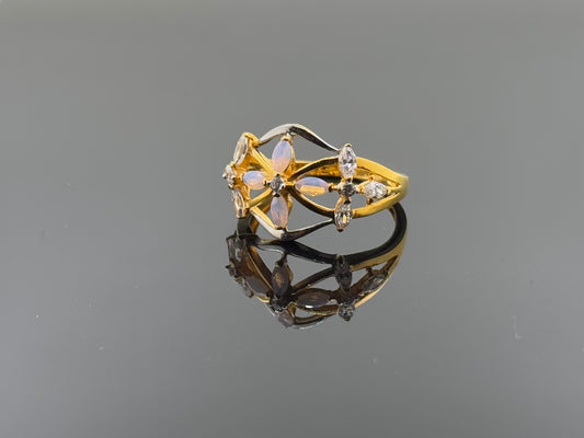 22k Solid Gold Ladies Simple Ring GR1564