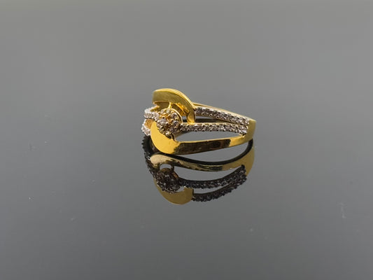 22k Solid Gold Ladies Simple Ring GR1566
