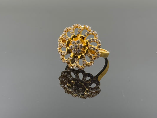 22k Solid Gold Ladies Simple Ring GR1572