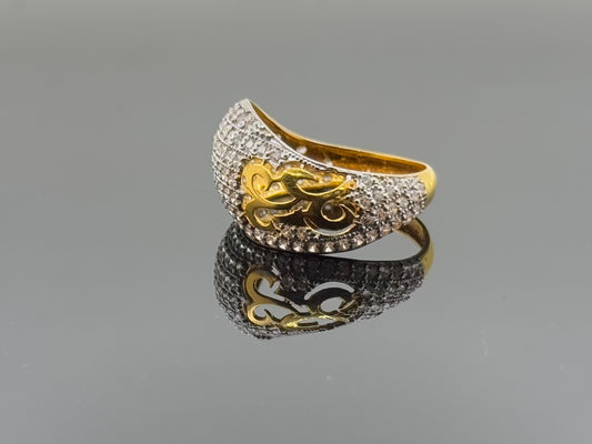22k Solid Gold Ladies Simple Ring GR1575