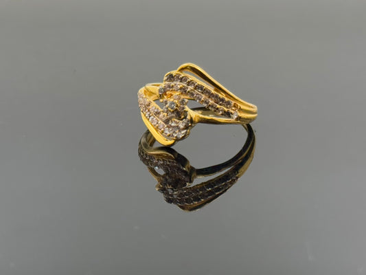 22k Solid Gold Ladies Simple Ring GR1577