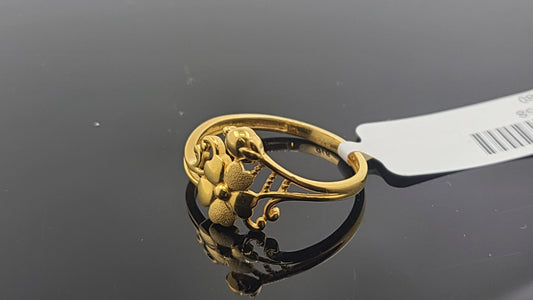 22k Solid Gold Ladies Simple Ring GR158