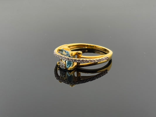 22k Solid Gold Ladies Simple Ring GR1614
