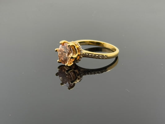 18k Solid Gold Ladies Simple Ring GR1619