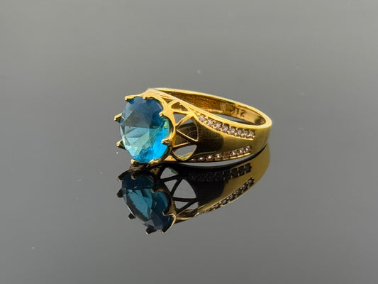21k Solid Gold Ladies Simple Ring GR1625