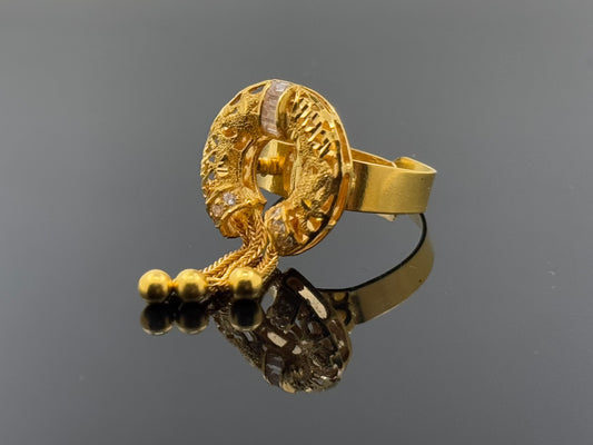 21k Solid Gold Ladies Simple Ring GR1628