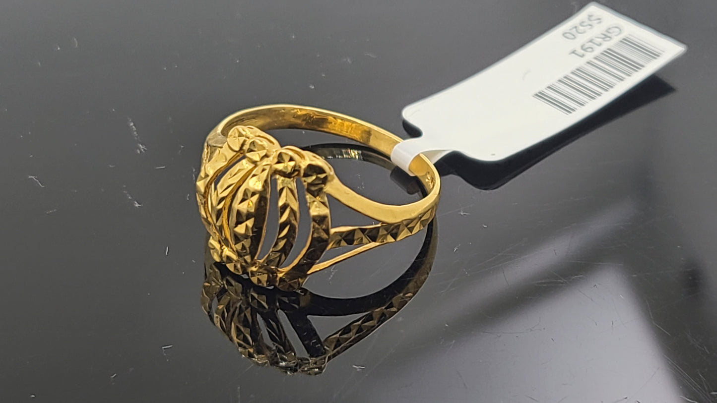 22k Solid Gold Ladies Simple Ring GR191