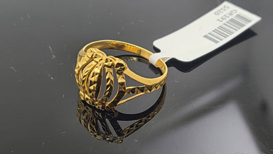 22k Solid Gold Ladies Simple Ring GR191