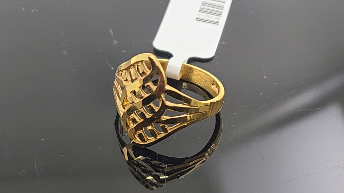 22k Solid Gold Ladies Simple Ring GR193