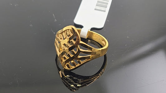 22k Solid Gold Ladies Simple Ring GR193