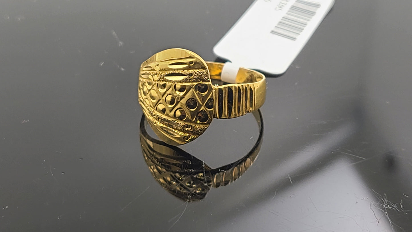 22k Solid Gold Ladies Simple Ring GR195