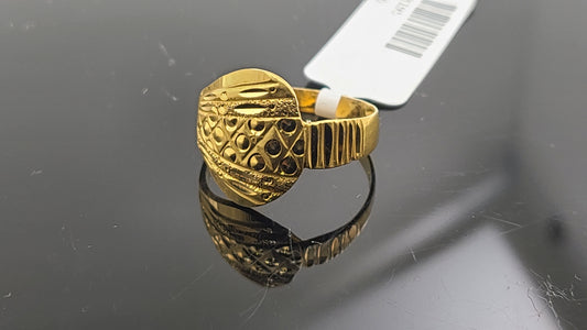 22k Solid Gold Ladies Simple Ring GR195