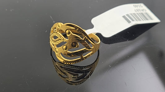 22k Solid Gold Ladies Simple Ring GR197