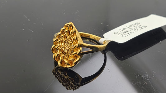 22k Solid Gold Ladies Simple Ring GR199