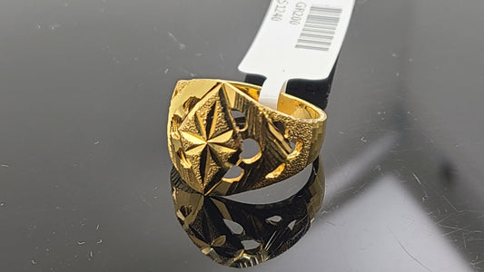 22k Solid Gold Ladies Simple Ring GR200