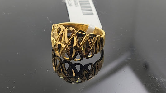 22k Solid Gold Ladies Simple Ring GR203