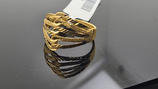 22k Solid Gold Ladies Simple Ring GR206