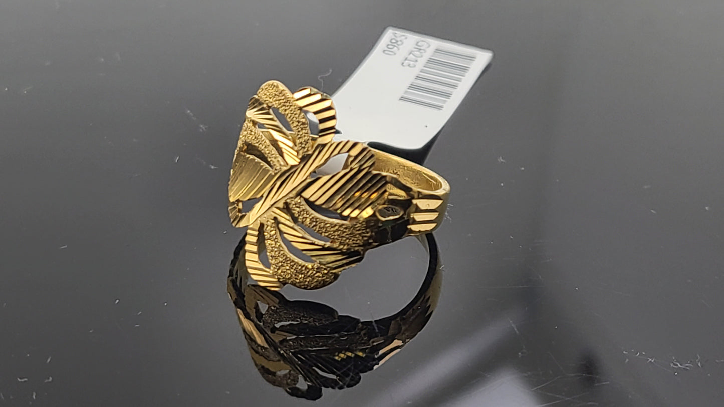 22k Solid Gold Ladies Simple Ring GR213