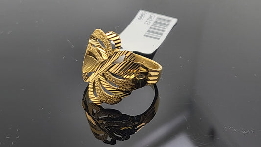 22k Solid Gold Ladies Simple Ring GR213