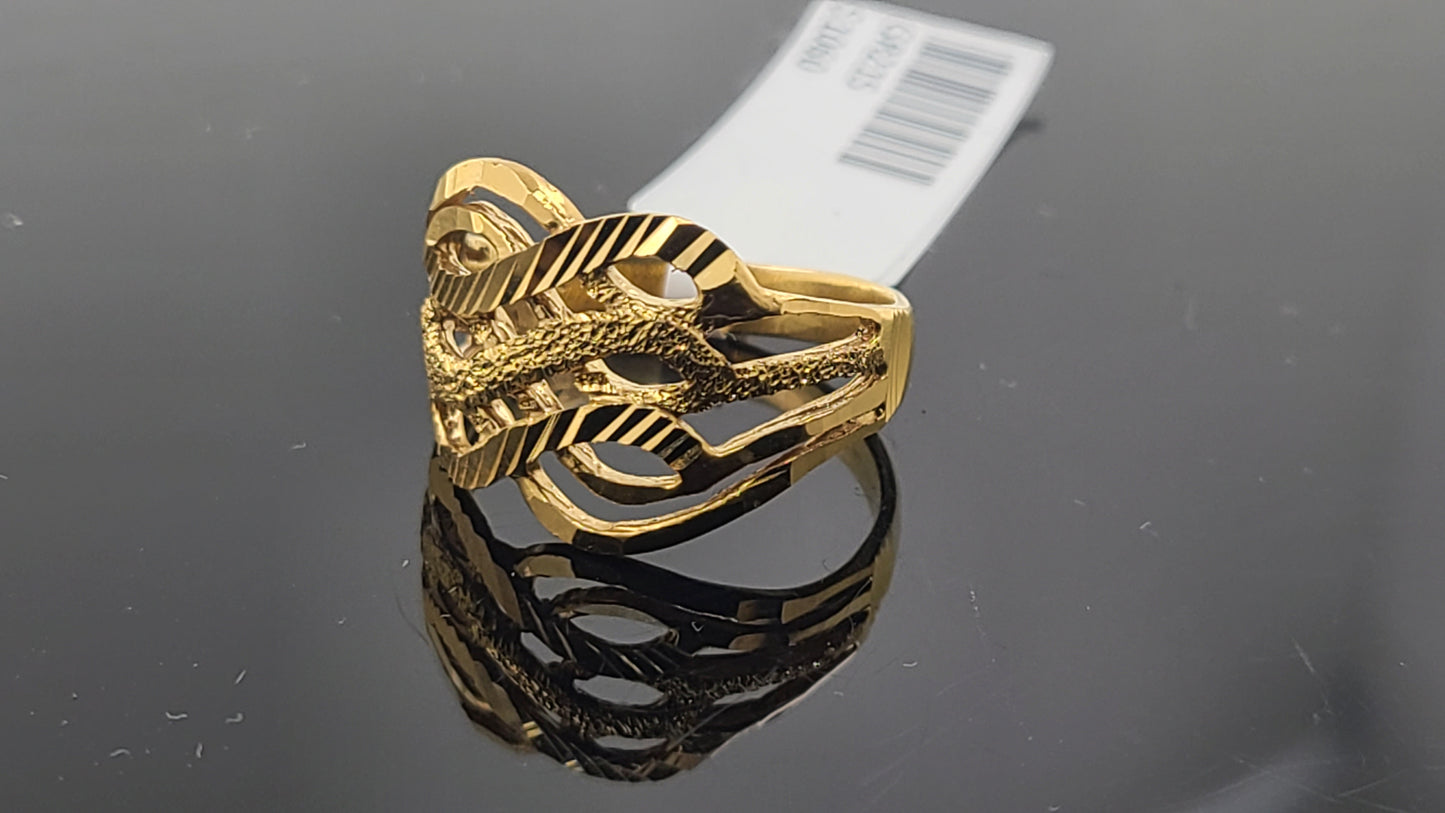 22k Solid Gold Ladies Simple Ring GR215