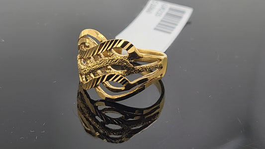 22k Solid Gold Ladies Simple Ring GR215