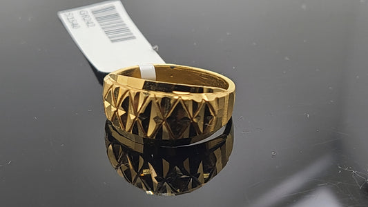 22k Solid Gold Ladies Simple Ring GR242