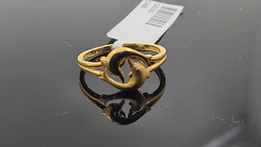 22k Solid Gold Ladies Simple Ring GR245